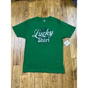 Lucky Shirt Green Shamrock St.‎ Patrick's Day Graphic Tee Short Sleeve